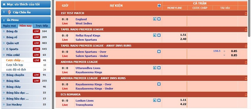 cá cược cricket tại CMD368